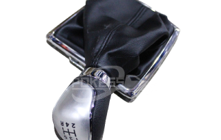 POKESS Automotive Parts 7M5R7H409AAA Gear Shift Knob Silver With Absorber Dust Cover for Ford Fo-cus 09-11 MT